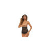 Lingerie style body en dentelle noire et perles blanches 
